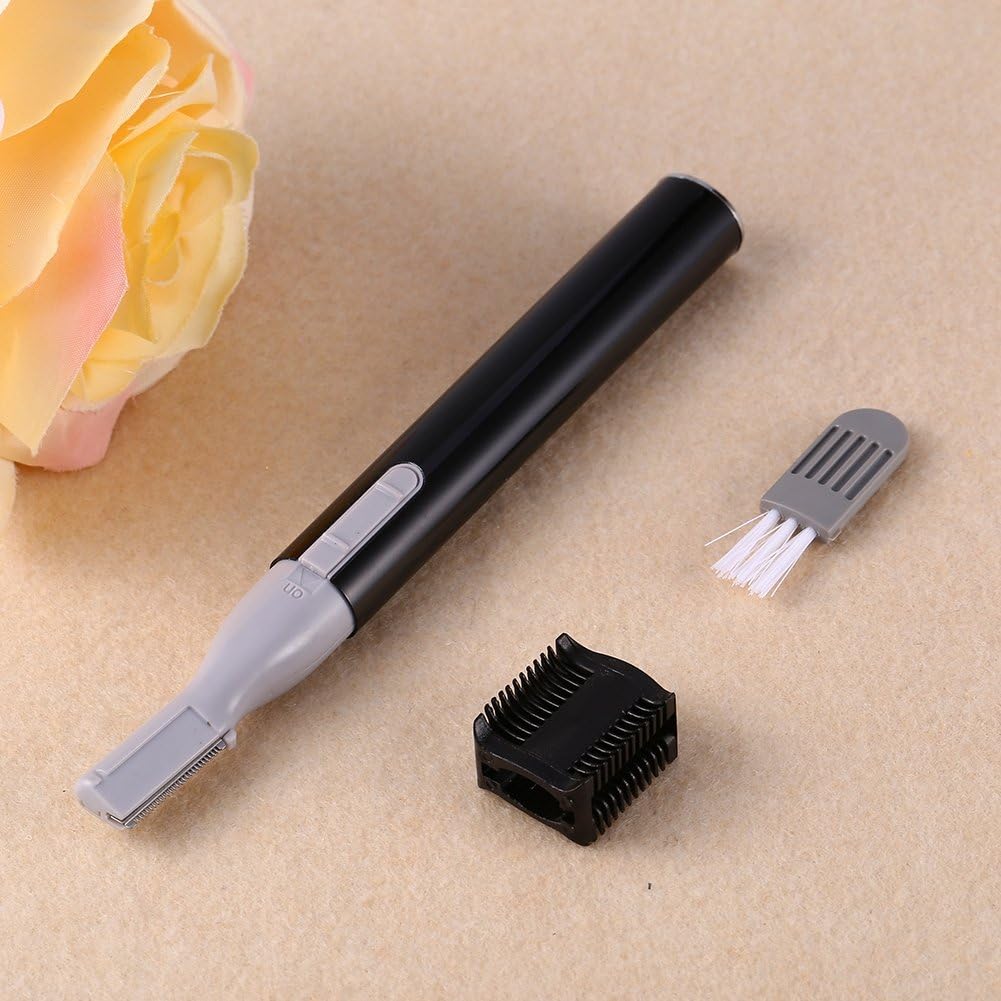 POCREATION Electric Eyebrow Trimmer, Battery Powered, Portable Hair Remover for Women and Men