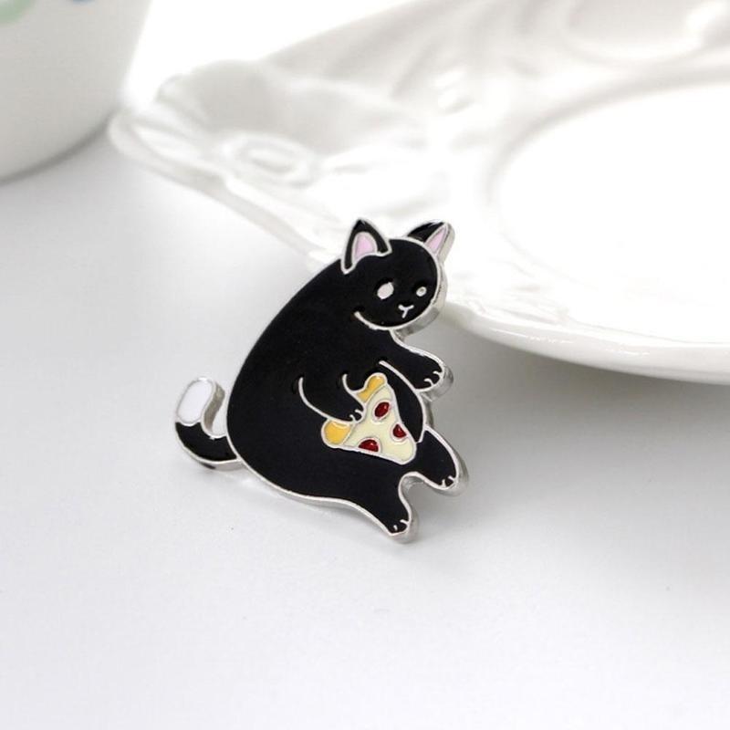 1Pc Cartoon lovely Super Cute Cat Corsage Collar Metal Brooch Pins Jewelry