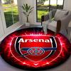 1pc Office Printed Round Carpet, Arsenal Rug, Home Sofa Chair Mat For Christmas and Halloween Décor