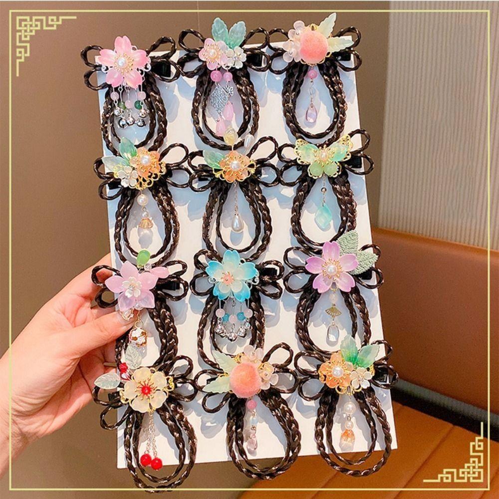 Tassels Chinese New Year Headwear Red Ancient Style Hairpin Lovely Hanfu Hair Sticks  Baby