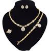 T0245 High Quality 14K Gold Plating Jewelry Women Jewelry Set 14k Gold Plating Diamond XOXO Jewelry Set
