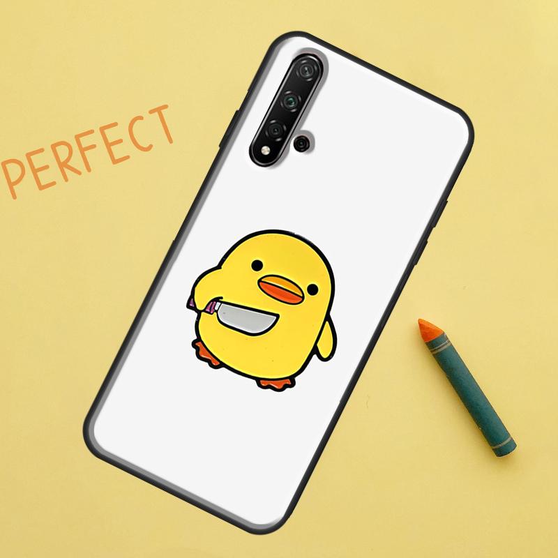 Cartoon Duck Knife Case For Huawei P Smart 2019 Nova 5T 9 10 SE 3i 8i 11i Y60 Y61 Y70 Y90 P20 P40 Lite P30 Pro
