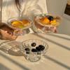 Premium Glacier Glass Fruit and Pastry Plate for Snack and Candy Display