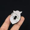 Black Tourmaline Rough Stone Wife Trendy Wedding Ring 925 Sterling Silver US 6.5
