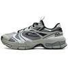 DECODER Retro Sports Textile, Synthetic Leather Low Top Casual Running Shoes Men's Gray Black F12M312111FFA