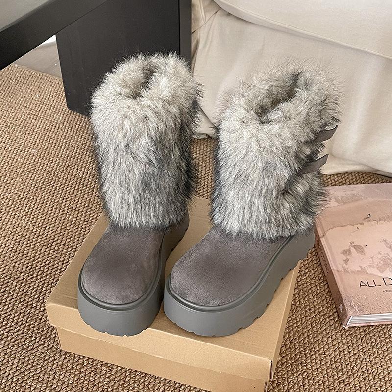 

Women s Large Size Soft Elastic Winter a Foot Stirrup Warm Anti Cold Padded Snow Boots Non-slip Wear Outdoor Leisure Sneakers Cotton Boots 40 сірий колір