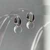 1 Pair Elegant Clear Ball Huggie Earrings Lightweight Minimalist Water Drop Earrings Hypoallergenic Transparent Earrings