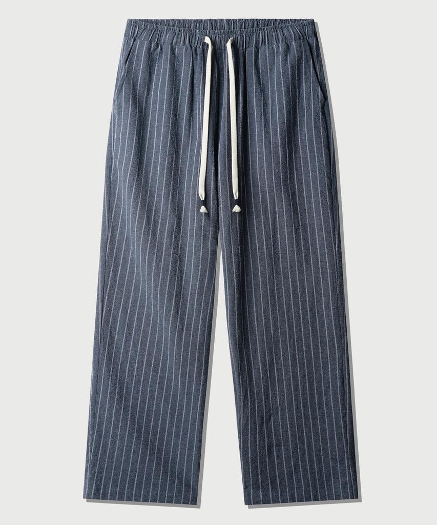 JEMUT Summer Striped Wide Pants Blue Mmlp2628