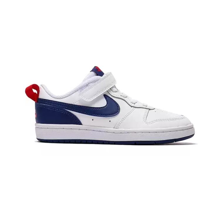 Nike Court Borough Low PS White Deep Royal Kids Sneakers University-Red BQ5451-113