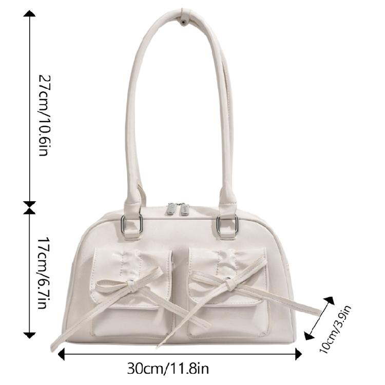 Shoulder Bags for Girl Women Solid Color Handbag Underarm Bag