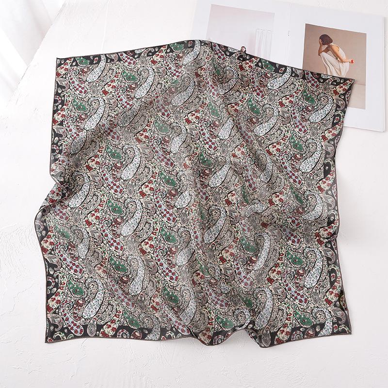 Spring new 10 mmi silk georgette silk scarf women s thin retro high-grade mulberry silk silk scarf neck protection 67*67