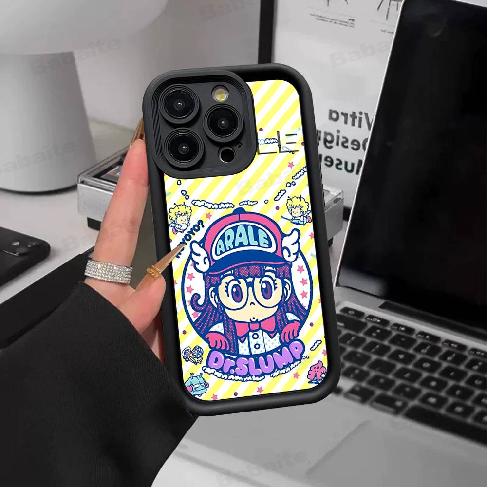 Cartoon Dr Slump Arale Silicone Soft Phone Case For IPhone 17 16 14 13 12 11 15 Pro Max Plus Air Cover