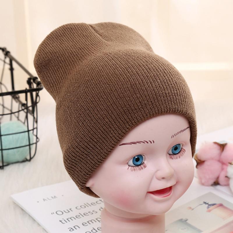Wzcx Solid Color Korean Version Baby Boys Girls Hats Keep Warm Candy Colors Elasticity Children'S Knit Cap Beanie Hat