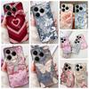 Luxury Matte Silicone Soft Case For Tecno Spark 20 20Pro 20 Pro+ 4G 5G Spark 20C KJ7 KJ6 KJ5 BG7 Capa Flower Loving Heart Cover