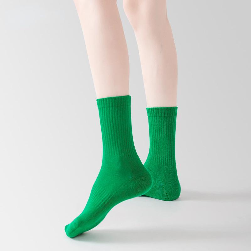 Größe 35-39 Damen Herbst und Winter Multifunktionale Freizeitsport Atmungsaktive Sportsocken mit Handtuchunterseite