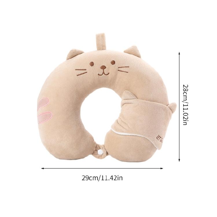 U Shaped Neck Pillow and Eye Mask Set for Sleeping, Traveling