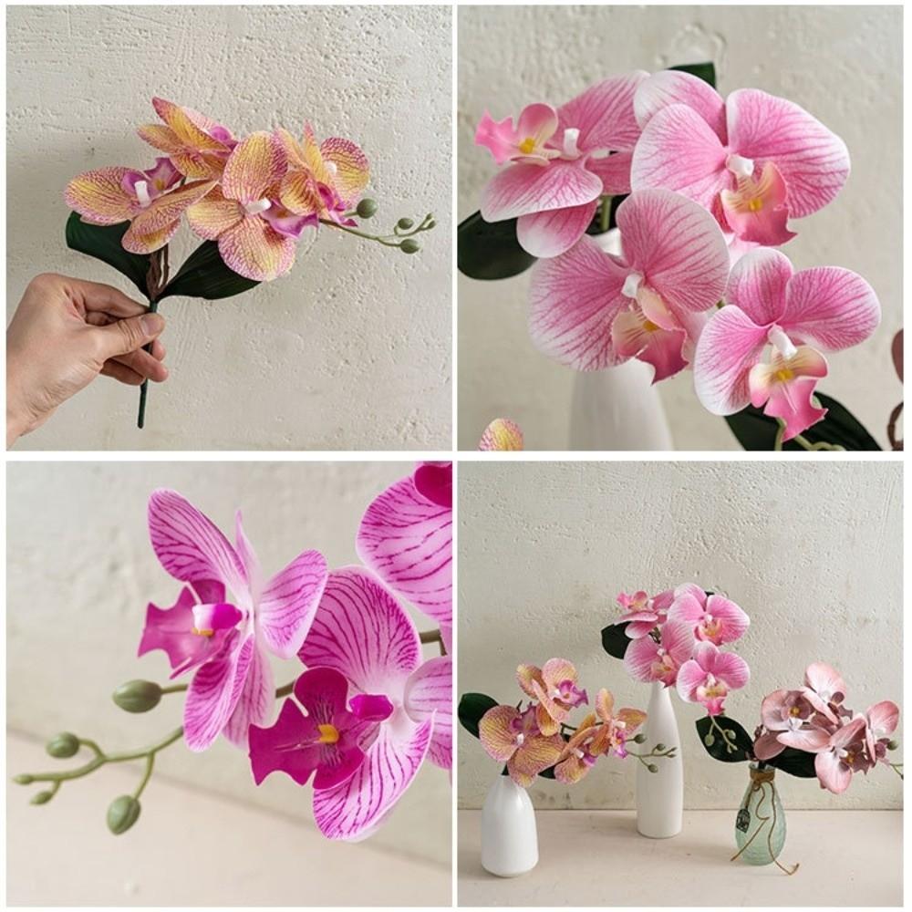 Vivid Simulation Phalaenopsis Cloth Fake Butterfly Orchid Artificial Moth Orchids  Bedroom
