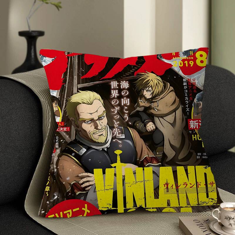 Japanese Manga VVinland Saga Cushion Cover Car Throw Pillow Case For Sofa Car Christmas Gift xcm xcm