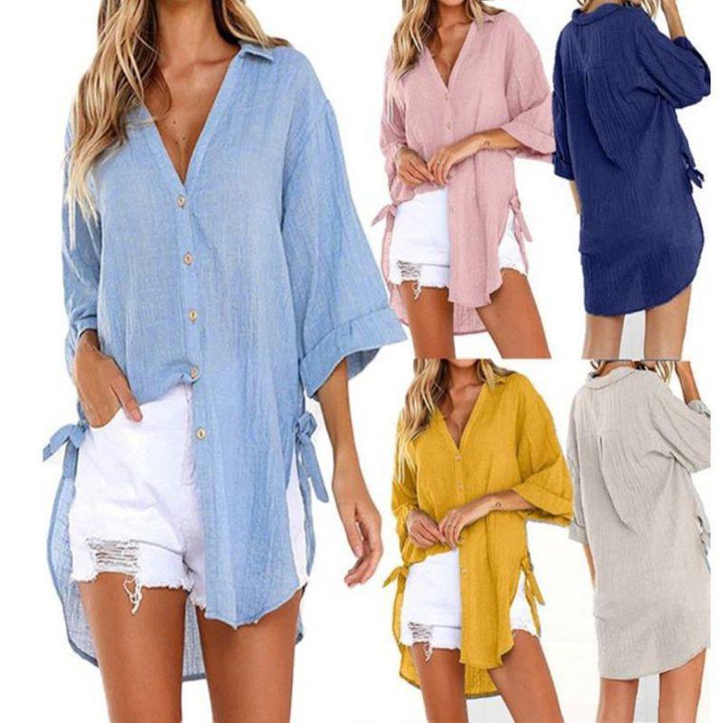 Women's Loose Button Long Shirt Dress With Premium Quality Fabric For Everyday Comfort