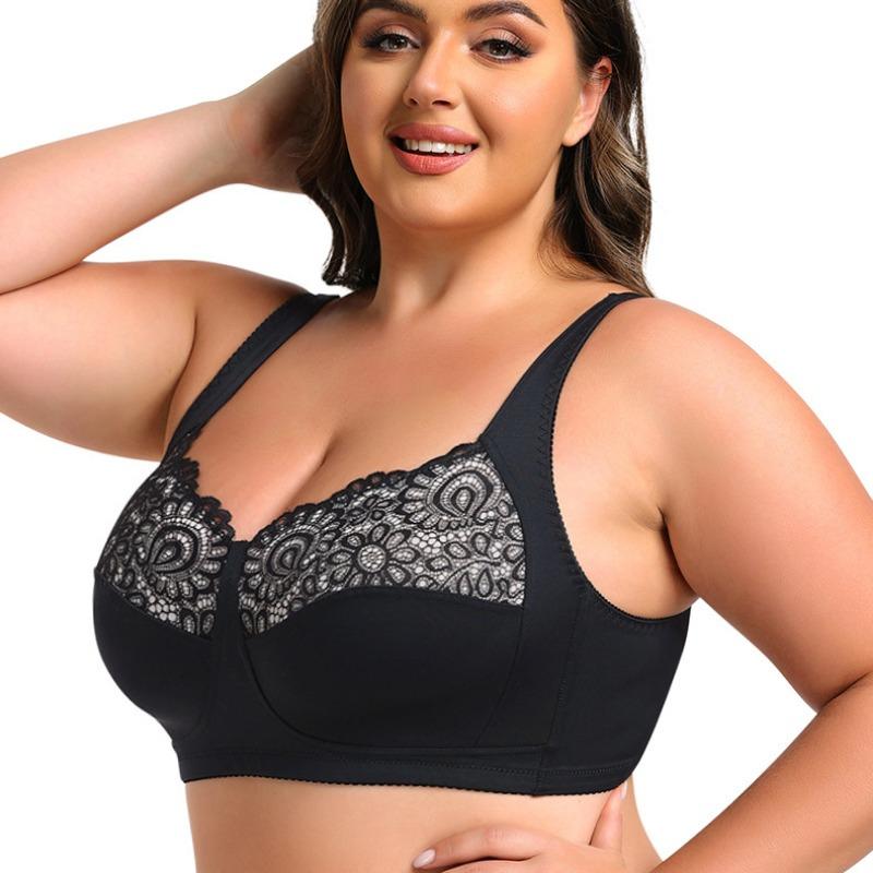 Evropská a americká krajková podprsenka bez kostic, nadměrná velikost, velký košíček, velká velikost