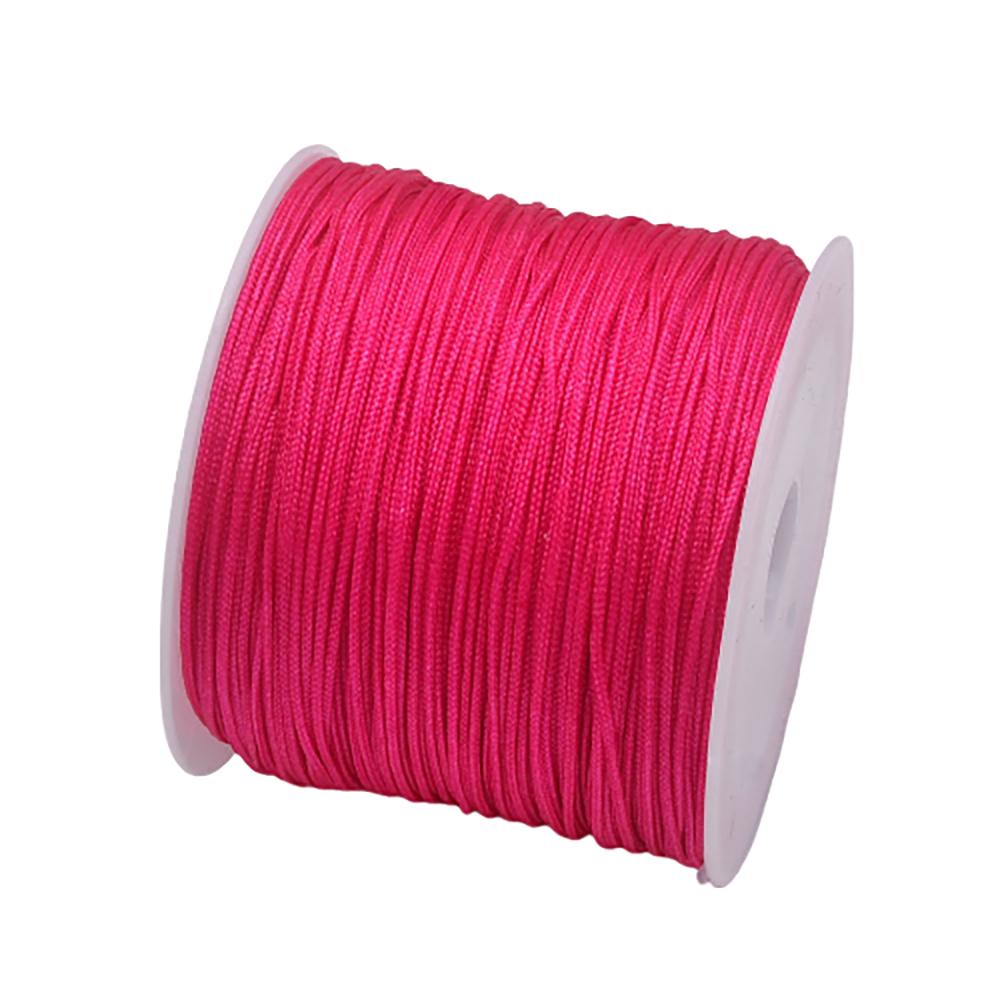 50Yds 0.8mm Crafts Nylon Cord For Jewelry Making Beading Braided Nylon Satin String for Bracelets Rattail Trim Chinese Knot