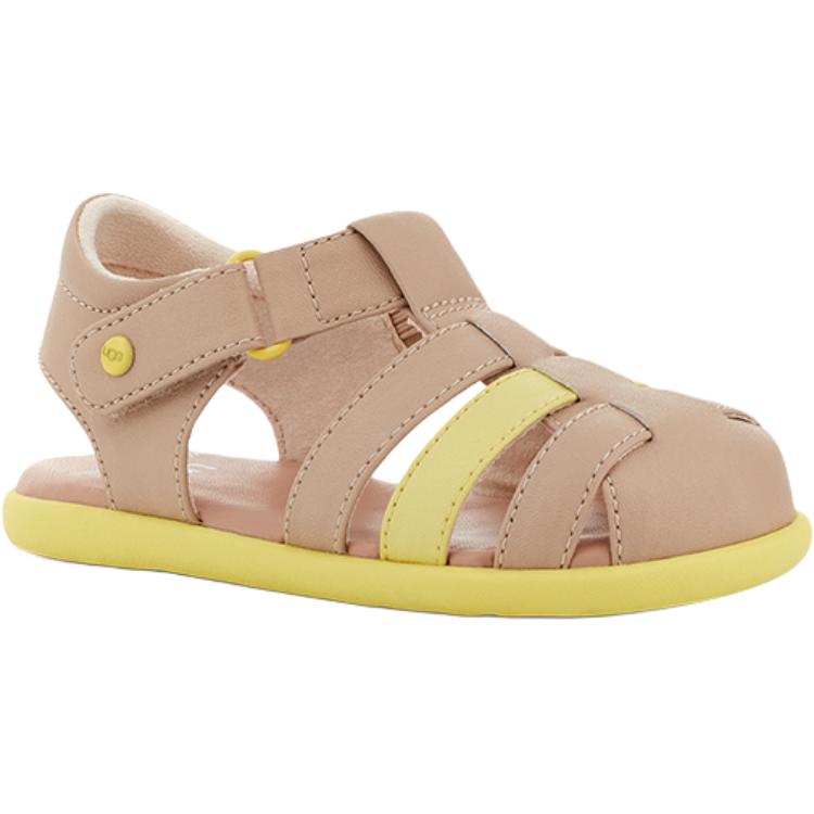 UGG Toddler Kolding Sandal Drizzle Grey Leather Sandals 1107986T-DRI
