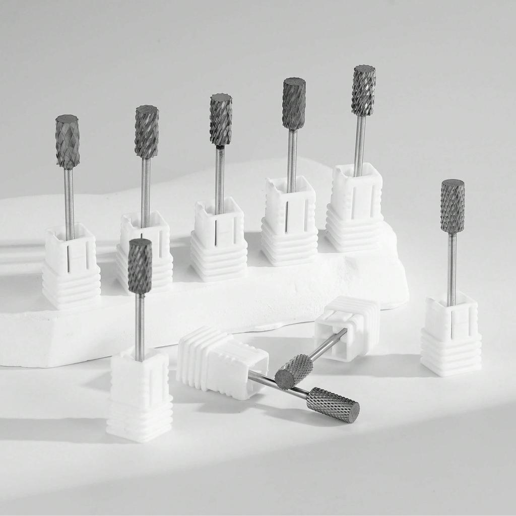 1or 9pcs Tungsten Carbide Nail Drill Bits, for Polish, Gel and Acrylic Nail Removal, Nail Grinding Head Milling Cutter Accessories, Manicure Tools