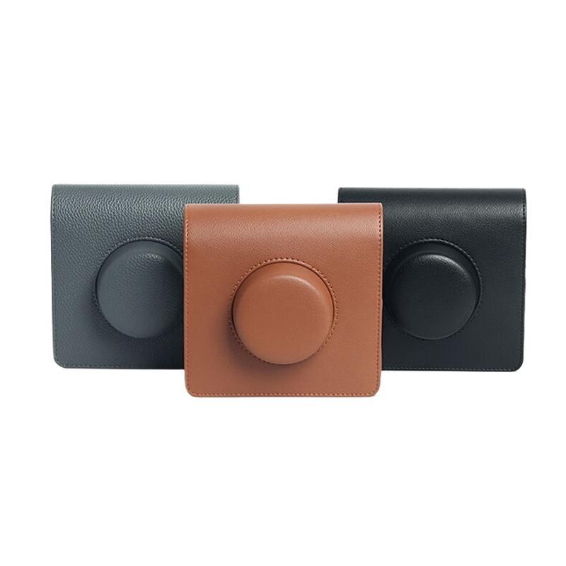 For Instax Wide Evo Camera Retro Camera Bag Protective Case Pu Leather Cover With Shoulder Strap Storage Protective Bag