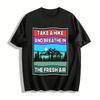 Take A Hike Breathe Fresh Air Outdoor Graphic Casual Tee Pure Cotton T-shirt