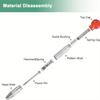 Silver Automatic Spring Loaded Center Punch Glass Breaker Window Puncher Drill Bit Center Punch Eyelet