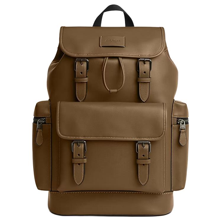 Coach Zaino in Pelle Liscia a Grana Embossata Sprint 29 Zaino Grande Unisex Marrone Verde CDB61-QBGRN