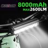 Cycling Flashlight High Bright Bicycle Headlight 8000 MAh Road Mountain Bike Front Light Bicycle Handlebar Headlamp MTB Lantern