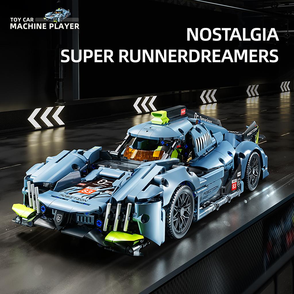 ToylinX 1:14 Racing Car Building Blocks - Urban Tech Design, High-Speed STEM Toy for Kids & Adults, Birthday/Christmas Gift