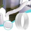 White Polypropylene Exhaust Duct Extension Exhaust Duct Coupling Adapter  Vent Pipe Compatible