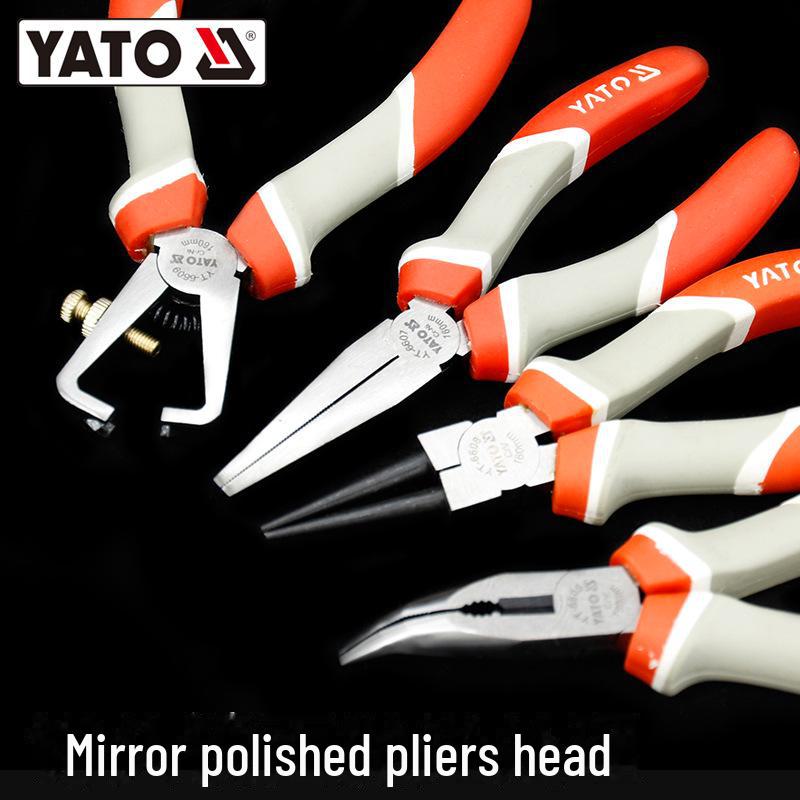 Yiertuo Multipurpose Pliers Set: Bent Nose, Flat Nose, Bird Mouth, Round Nose, Wire Stripping, Duckbill.