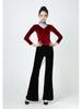 Women's Elegant Gold Velvet Slimming Practice Set for Autumn/Winter