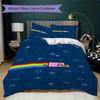 Nyan Cat Pattern Bedding Uilt Set Uilt Cover Pillowcase Home Decoration Birthday Gift (1 * Duvet Cover + 2 * Pillowcase Without Core)99