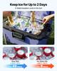 Hard Cooler, 47 L Portable Cooler, Leak-Resistant Coolbox Keeps Contents Cool for 48 Hours, Insulated Chests with Ice Retention and Heavy-Duty Handle,
