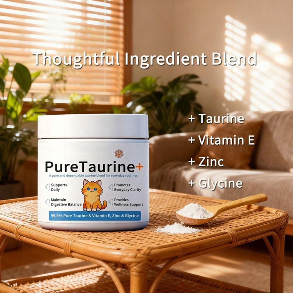 Pure Taurine Powder For Cats And Dogs Digestive Health Heart Eye Support Daily Wellness Supplement Vitamin E Zinc Glycine 4