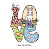 Happy Easter Designs Patch On Clothes Fashion Heat Press Appliqued Jeans Diy Accessory Sticker Stripes Patch Decals Bunny Wishes