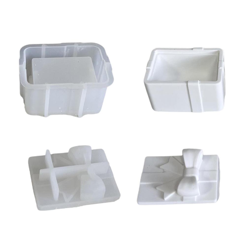 DIY-Harz-Bastelform-Set, Schmuck-Organizer, Silikon-Geschenkbox-Formen für Heimdekorationen und Geschenk-Aufbewahrungsbox mit Deckel