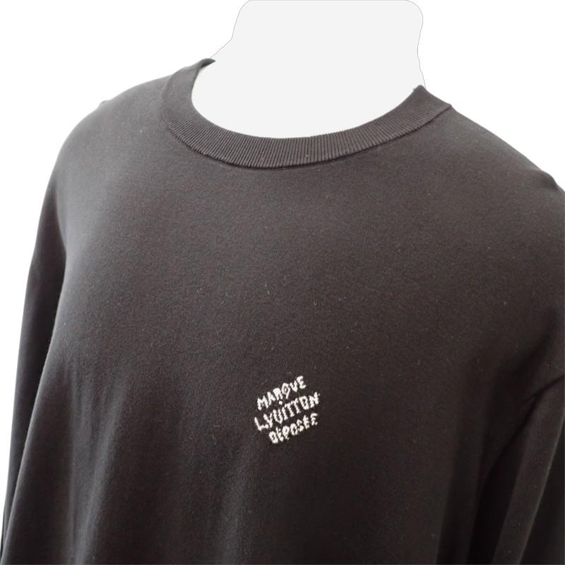 LOUIS VUITTON  1AGKMK L knit black cotton mens