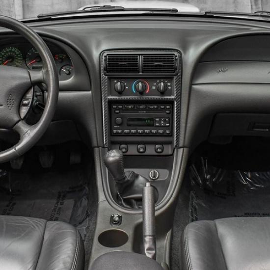 Carbon Fiber Interior Central Console Frame Cover Trim For Ford Mustang 2001-04