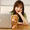 Forest Animal Simulation Male Lion Plush Toys Soft Simulation Lion Plush Toy  Birthday Gift