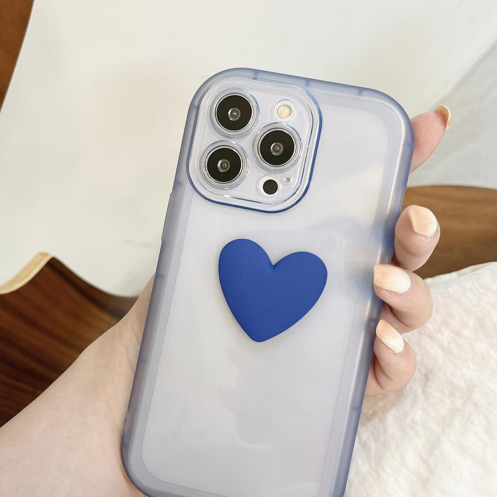 Applicable To IPhone13 Protector Case Love Girl Heart Candy Color Simple Transparent Apple 14PROMAX Mobile Case
