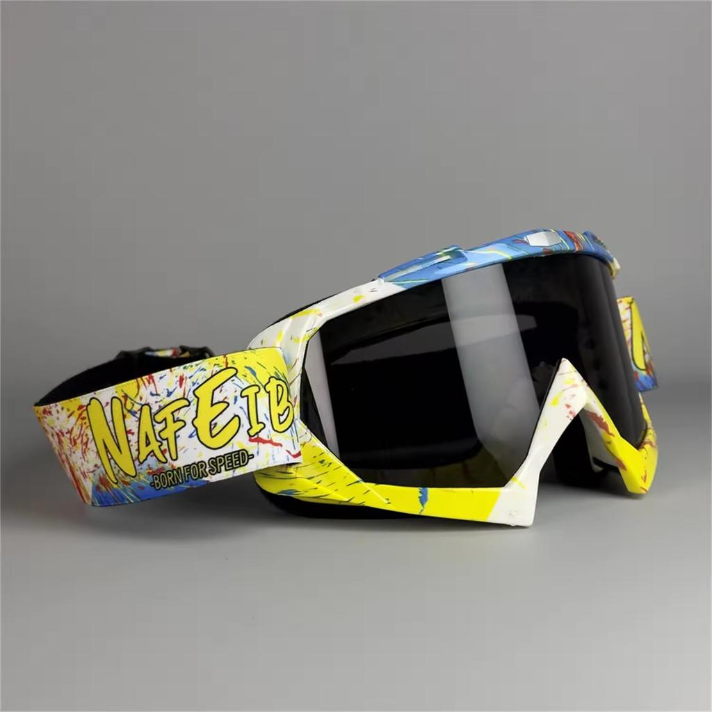2026 Vibrant Frame Design Motocross Goggles UV400 Lens  Lightweight Durable Adjustable Strap Outdoor Sports Riding Goggles