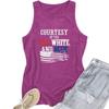 Patriotic Printed Women's Versatile Comfortable Casual and Fashionable Top Vest