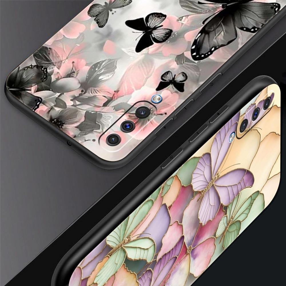 Fashionable Butterfly Flower Pattern Phone Case for Samsung Galaxy A56 A36 A26 A16 A34 A24 A42 A22 A20 A12 A10 5G Soft TPU Cover