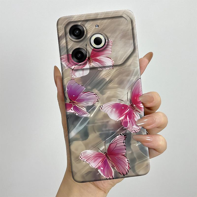 Per Tecno Pova 6 Neo Custodia POVA6NEO Silicone TPU Morbida Custodia per Telefono Verniciata Stampata Antiurto Protettiva Cover Posteriore