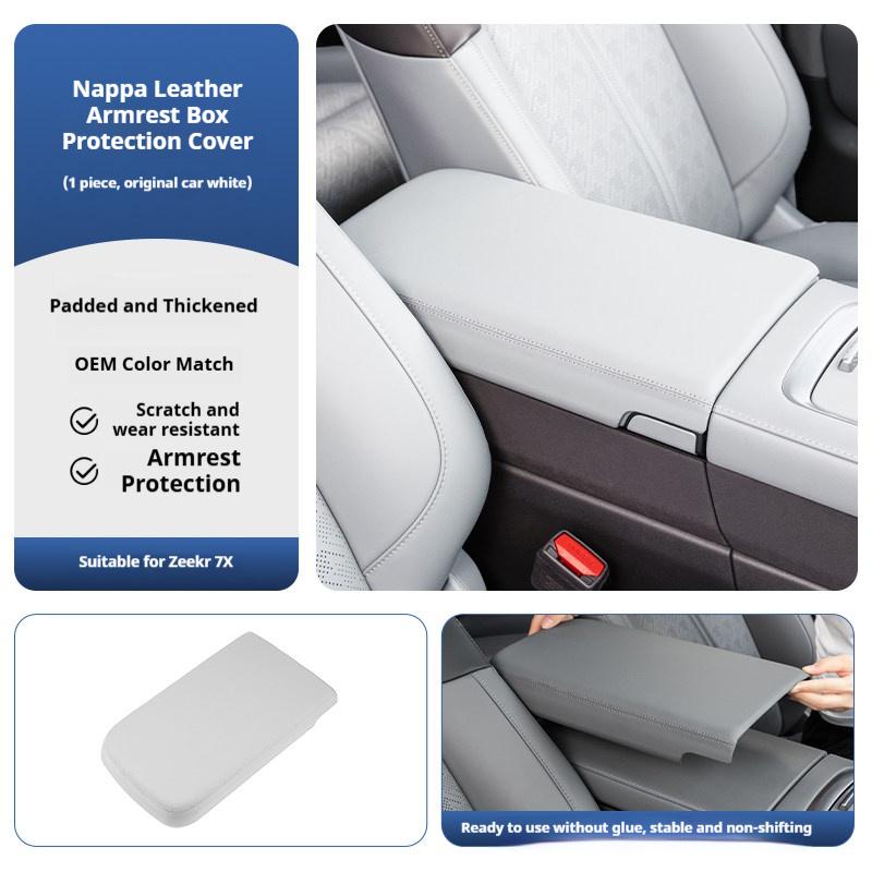 

2026 Zeekr 7x Central Armrest Box Protective Cover Leather Center Console Armrest Protective Cover Scratch-Resistant Accessories